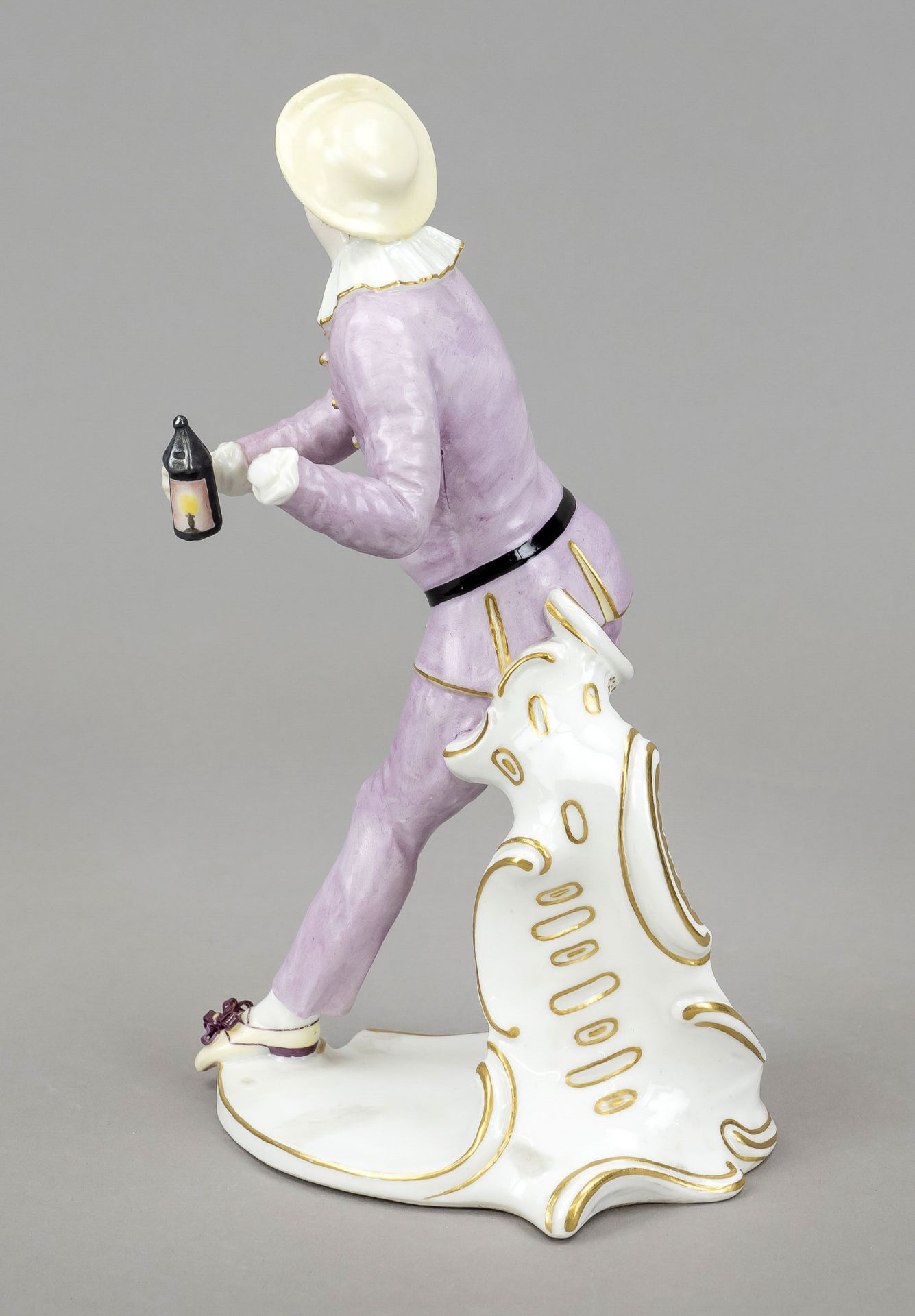 Pierot, Nymphenburg, 20th century, figure from the Commedia dell'arte, designed by Franz Anton - Image 2 of 2