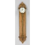 Sawtooth clock, 2nd half 20th century, with sliding movement, cow tail pendulum, beige dial with