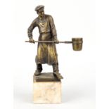 Anonymous sculptor 1st half 20th century, caster, patinated bronze on marble base, unsigned, overall