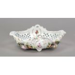 Basket bowl, upper part from a centerpiece, w. Thuringia, c. 1900, openwork wall set with plastic