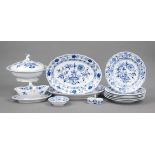 Dinner service for six persons, 12 pieces, Meissen, marks after 1948, 1st to 3rd choice, New Cut-out