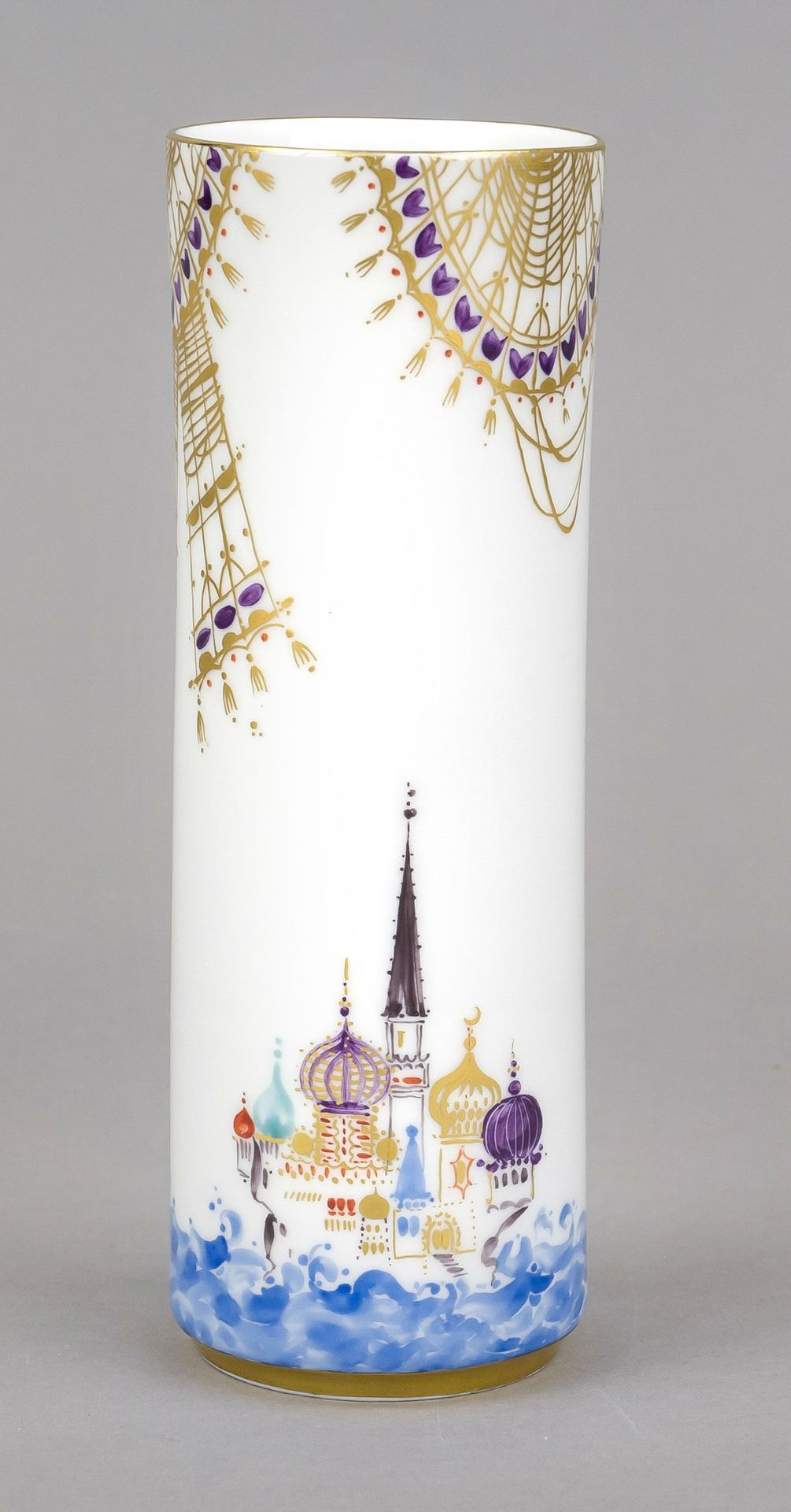 Vase, Meissen, mark 1972-80, 1st choice, designed by Ludwig Zepner and Heinz Werner, pole form, ' - Image 2 of 3
