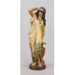 Oriental woman with jug / Rebecca, terracotta figure in the style of Goldsheider, unread.