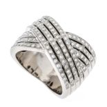 Brilliant ring WG 750/000 with diamonds, total 0.60 ct W/SI, RG 52, 13.9 g