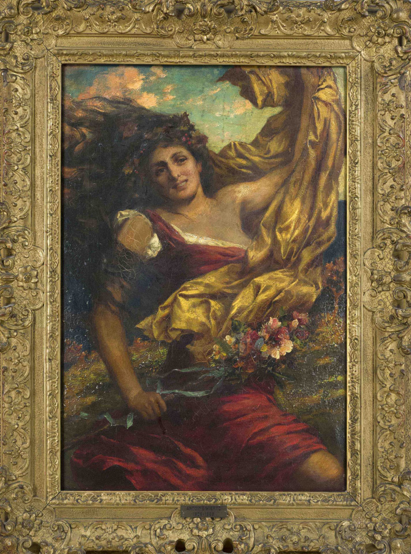 Unidentified 19th century artist, Dancing Bacchante with Thyrsus Staff, possibly Antoine Wiertz (