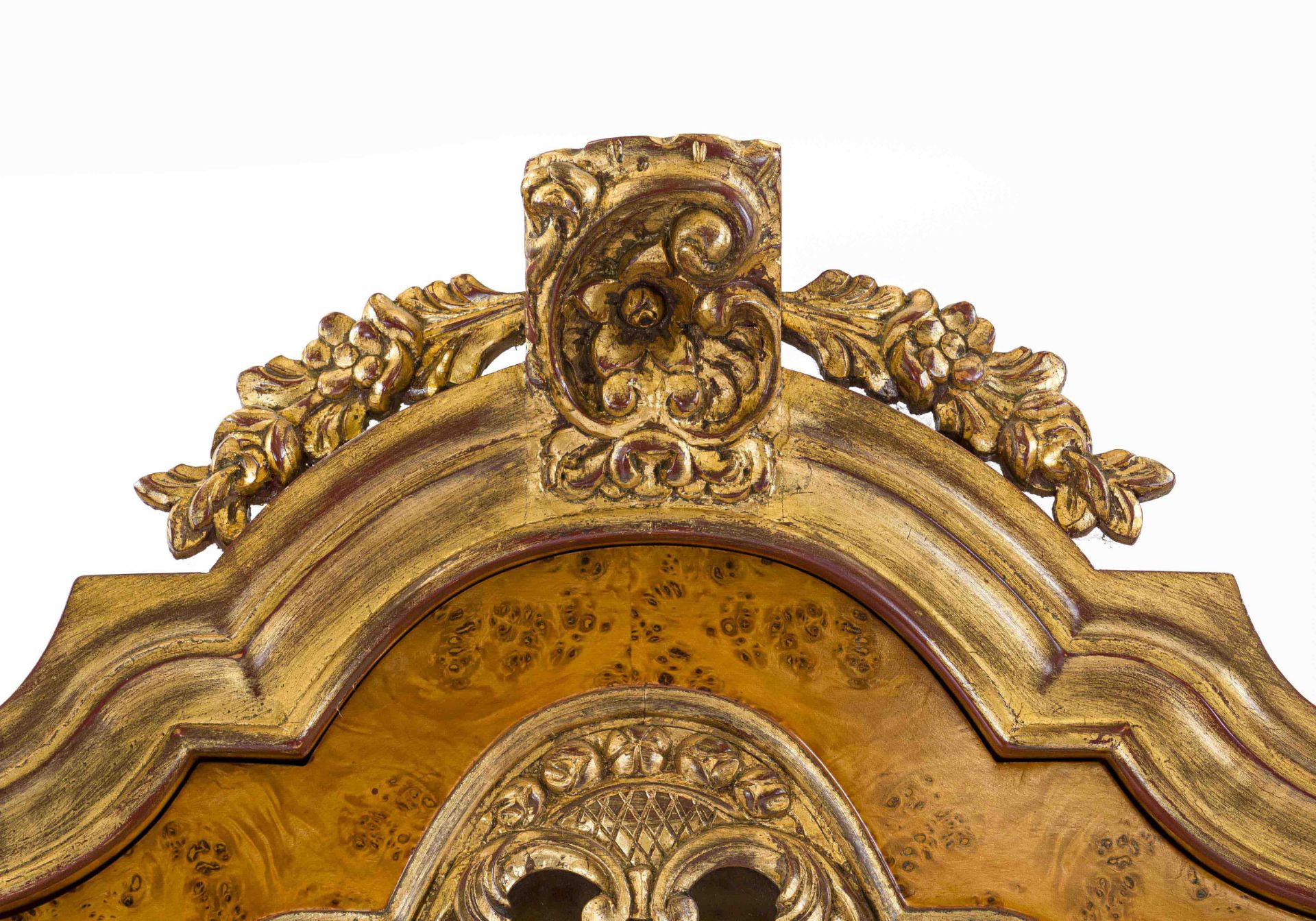 A magnificent display cabinet in Dutch Baroque style, 20th century, bird's-eye maple root veneer, - Image 2 of 4