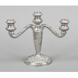 Three-flame candlestick, German, 20th century, maker's mark Gayer & Krauss, Schwöbisch Gmünd,