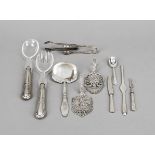 21 pieces cutlery, 20th century, various makers, silver of different fineness or tested, 12 pieces