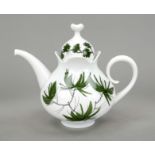 Teapot, Meissen, 20th century, 3rd choice, large cut-out shape, designed by Ludwig Zepner,