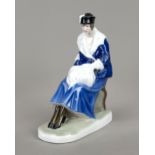 Lady with muff, Fraureuth, art department, Saxony, 1920s, designed by Margarethe Becking around