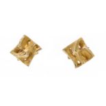 Naturalistic stud earrings GG 585/000 L. 7 mm, 1.8 g