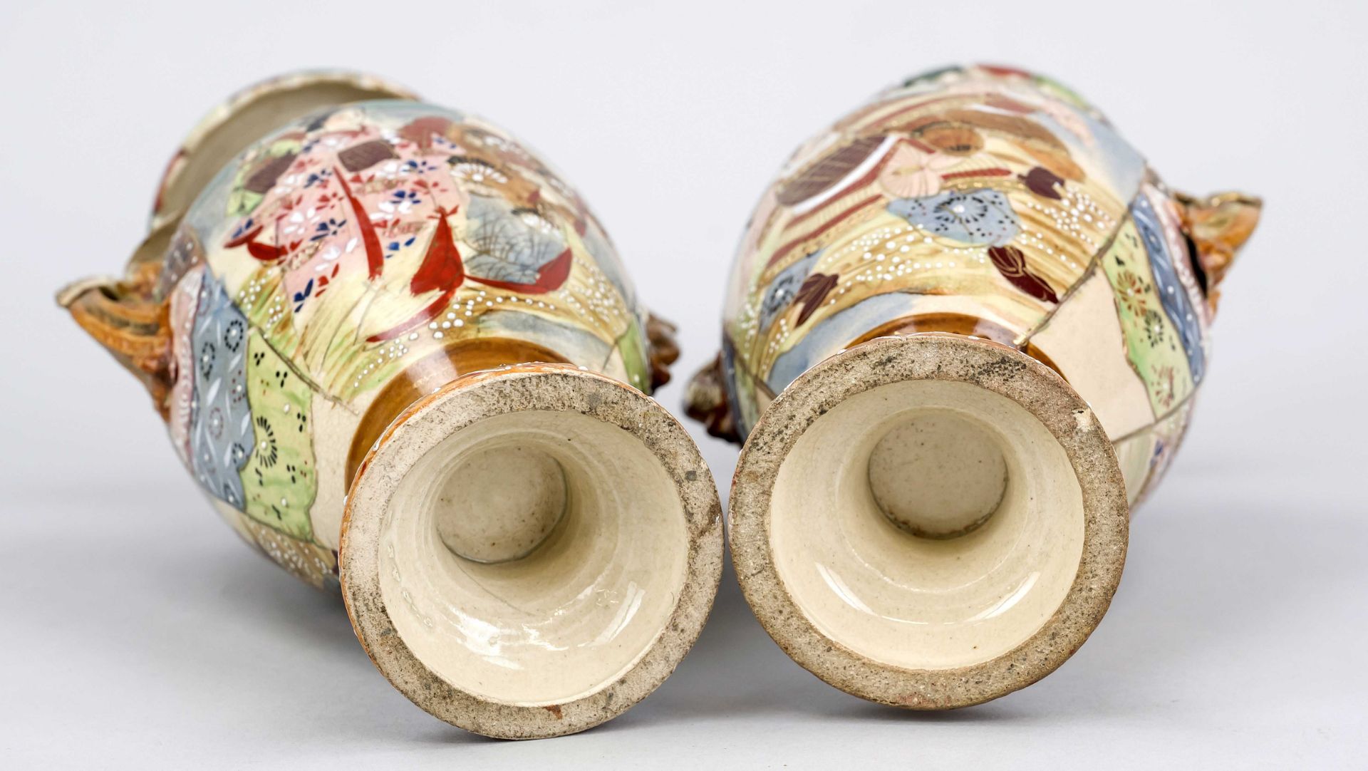 Paar Satsuma Vasen, Japan um 19 - Bild 3 aus 3