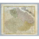 Historische Karte vomn Böhmen,