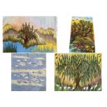 4 tapestries, 135 x 105 cm, 950 x 150 cm, 160 x 104 cm, 155 x 190 cm