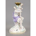 Figural candlestick, Meissen, Knauf Schwerter, mark 1850-1924, 1st choice, model no. C84x,