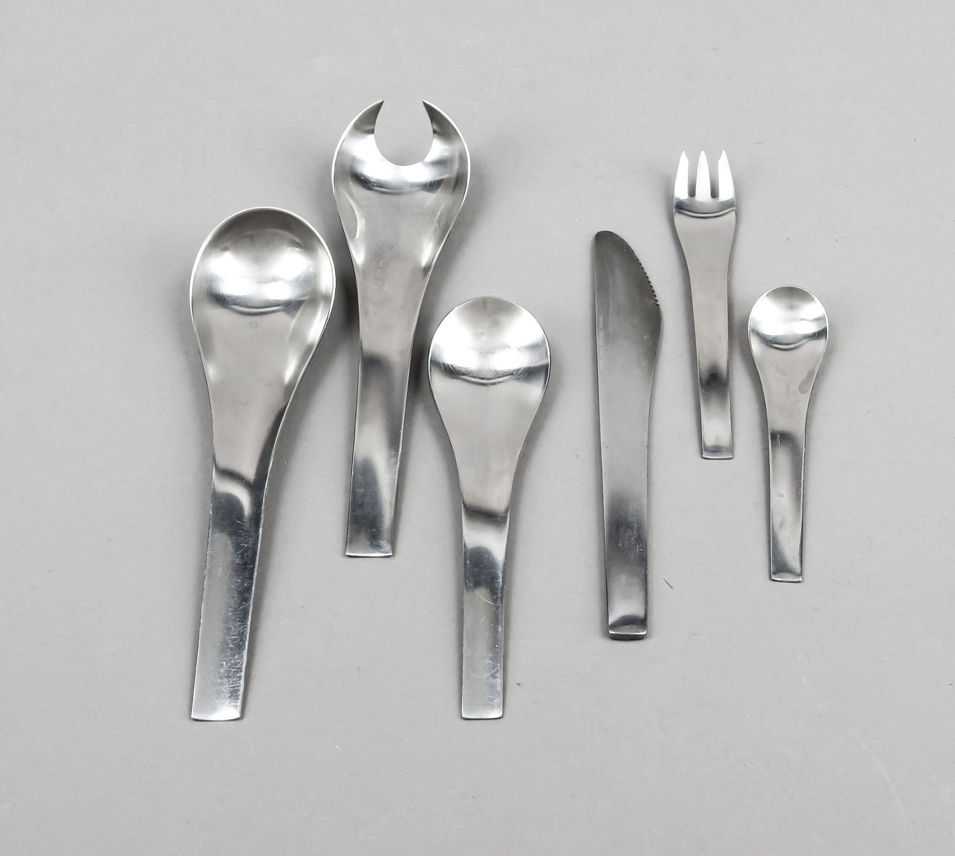 56 pieces Remaining cutlery, Denmark, 2nd half 20th century, maker's mark Georg Jensen,