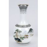 Small vase with landscape decoration, China Republic period. Revolving decoration with landscape and