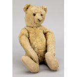 Steiff teddy bear, Germany, around 1905, movable arms and legs. Mended here and there, heavy fur