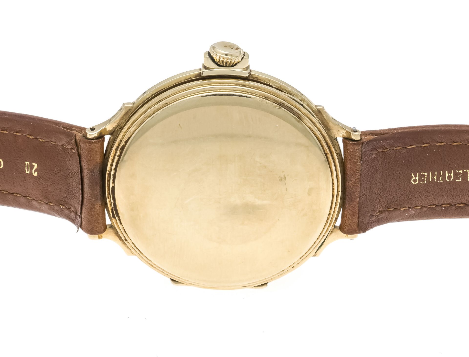 Hamilton Watch Co, men's wristwatch, reworked pocket watch case, 14ct. Gold Filled, polished, - Image 2 of 2