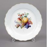 Large round serving bowl, Meissen, sword mark Pfeiffer period 1924-1934. 2nd choice, basket-like