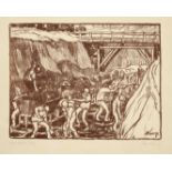 Mixed lot of 13 prints by various 20th century artists with industrial and workers' motifs, Alfred