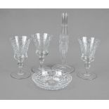 Mixed lot of five pieces, Austria, 20th century, J. & L. Lobmeyr, Vienna, from the Baroque series,