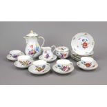 Coffee service, 20-piece, Meissen, 20th century, 2nd choice and deputation, new cut-out shape,