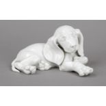 Reclining dachshund, Allach, Bavaria, stamped company mark with rune mark 1936-1945, embossed