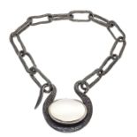 Opulent Günter Krauss design necklace with a moonstone cabochon 270 ct set in silver 925/000,