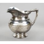 Large jug, USA, 20th century, maker's mark A.K. Co., sterling silver 925/000, round base, smooth