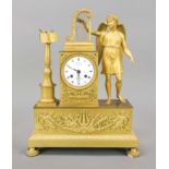 French Empire mantel clock, marked ''Pierre-Victor Ledure & Claude Hémon Paris'', fire-gilt