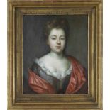 Pierre Mignard (1612-1695), Succession, Portrait of a Lady, unsigned, verso inscribed on label