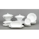 Dining service for 6 to 12 persons, 40-piece, Rosenthal, Selb, 20th century, mostly 1st choice,