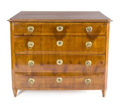 Large Biedermeier chest of drawers, Austria/Hungary early 19th century, cherry wood, original