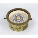 Compass, c. 1900, marked TREPAT/Barcelona, brass case, d. 16 cm