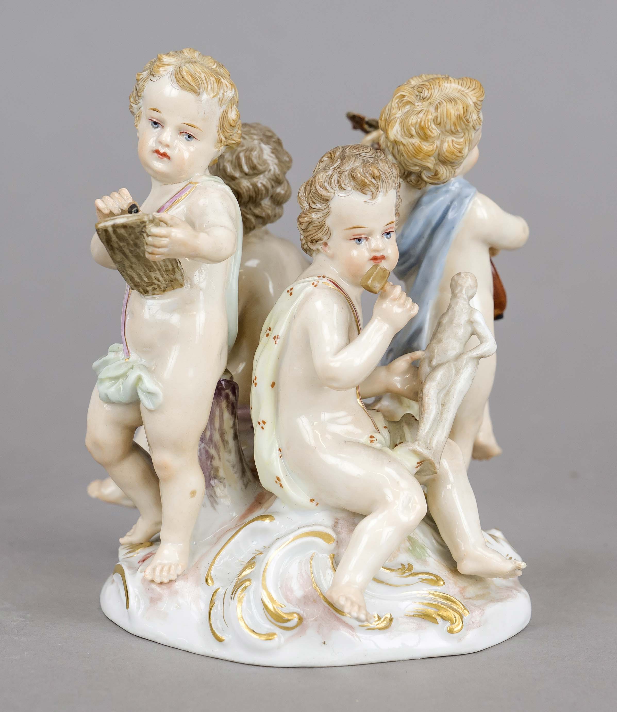 Allegory of Fine Arts, Meissen, Knauff swords, mark 1850-1924, 1st choice, designed by Johann - Image 3 of 3