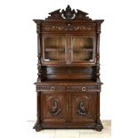 Buffet, Henry deux, around 1870, oak, jade carved, 240 x 144 x 56 cm - The furniture cannot be