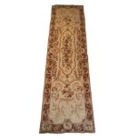 Aubusson, minor wear, 254 x 68 cm - The rug can only be viewed and collected at another location (