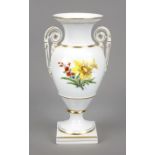 Amphora vase, Meissen, mark 1924-1934, 1st choice, amphora shape on a square plinth, raised