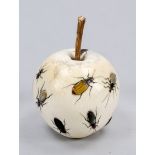 Shibayama Okimono as an apple, Japan c. 1900 (Meiji), ivory with mother-of-pearl and stone inlays.