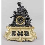 french. Figured Pendulum Pendulum, 2nd half 19th century, scholar with books seated at a clock drum,
