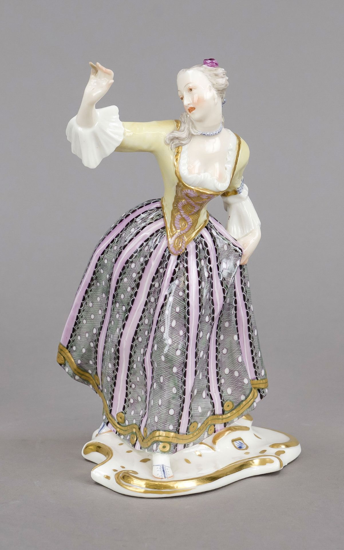 Leda, Nymphenburg, 20th century, from the Comedia del'arte series, model design by Franz Anton