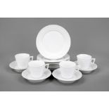 Seven coffee place settings, 21-piece, KPM Berlin, various marks after 1962, 1st and 2nd choice,