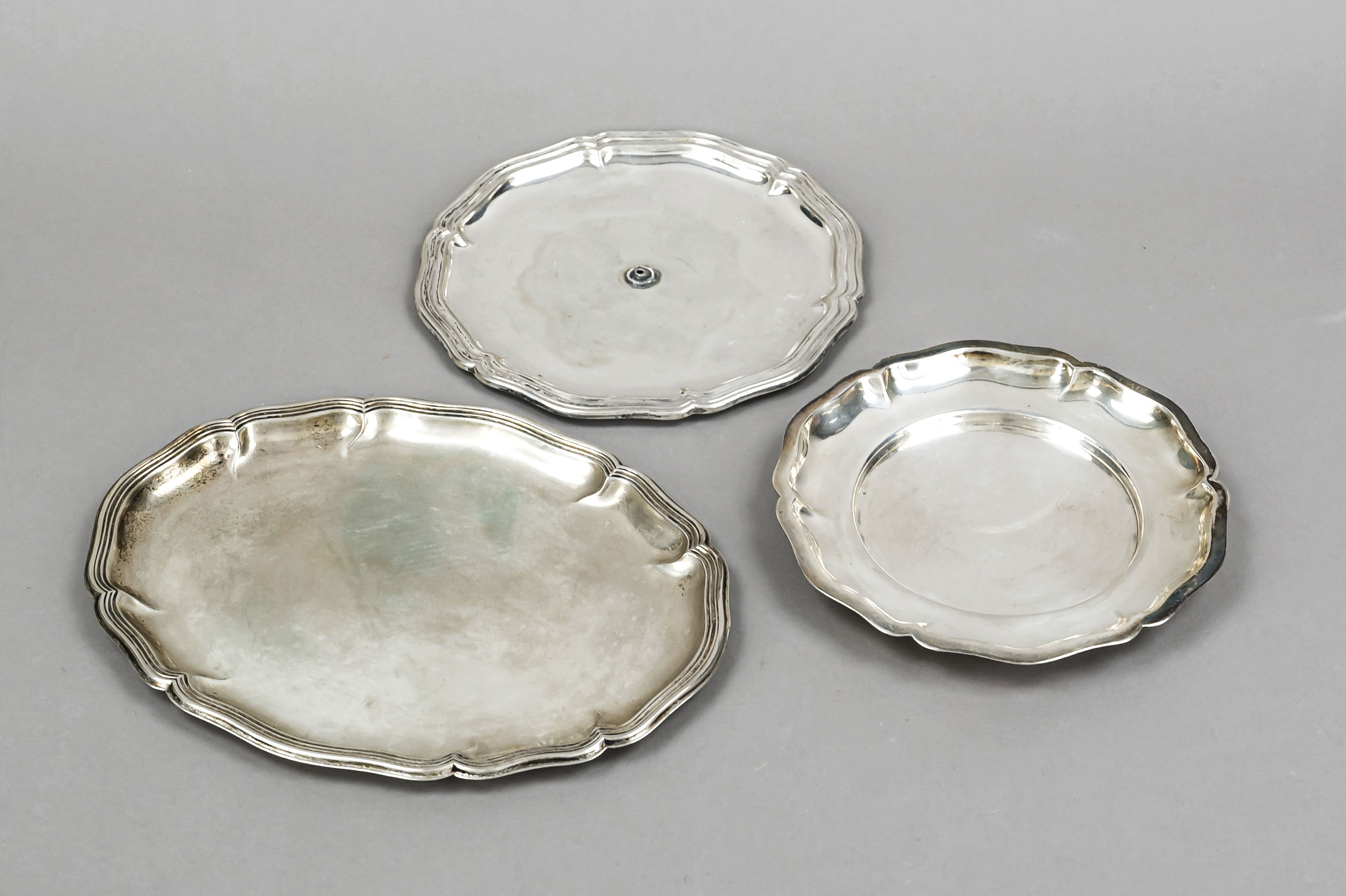 A collection of three pieces, German, 2nd half of the 20th century, various makers, silver of