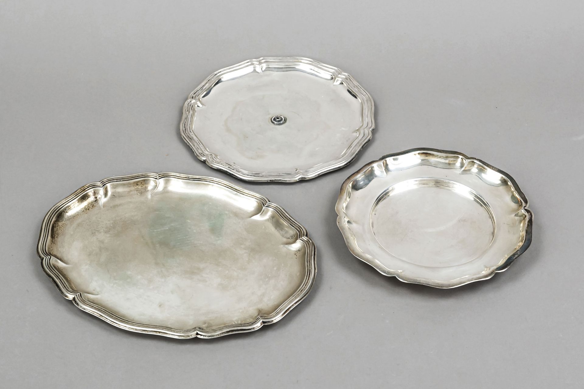 A collection of three pieces, German, 2nd half of the 20th century, various makers, silver of