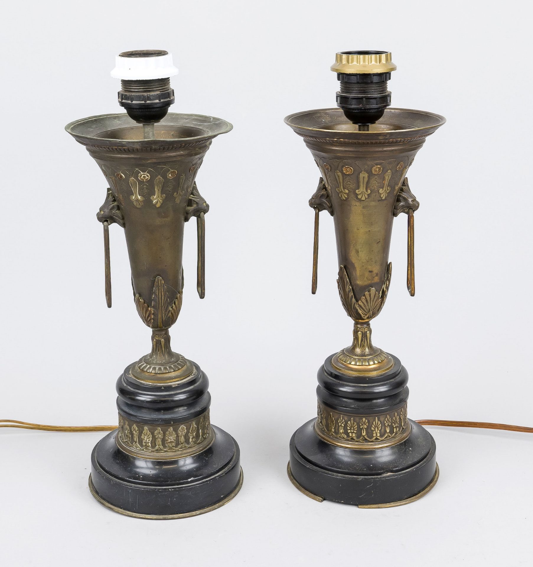 Paar Historismus-Tischlampen in