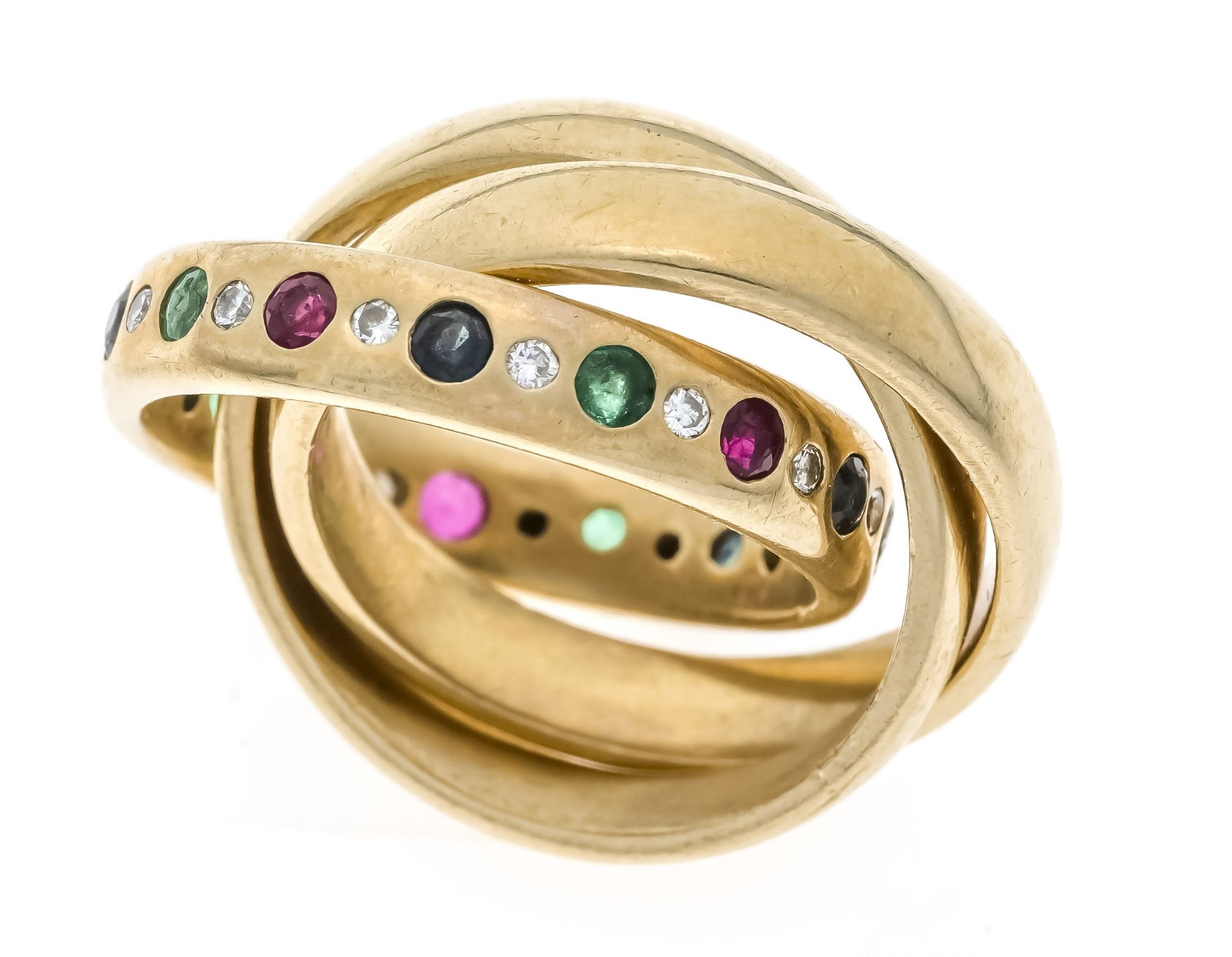 Multicolor-Brillant-3er-Ring GG