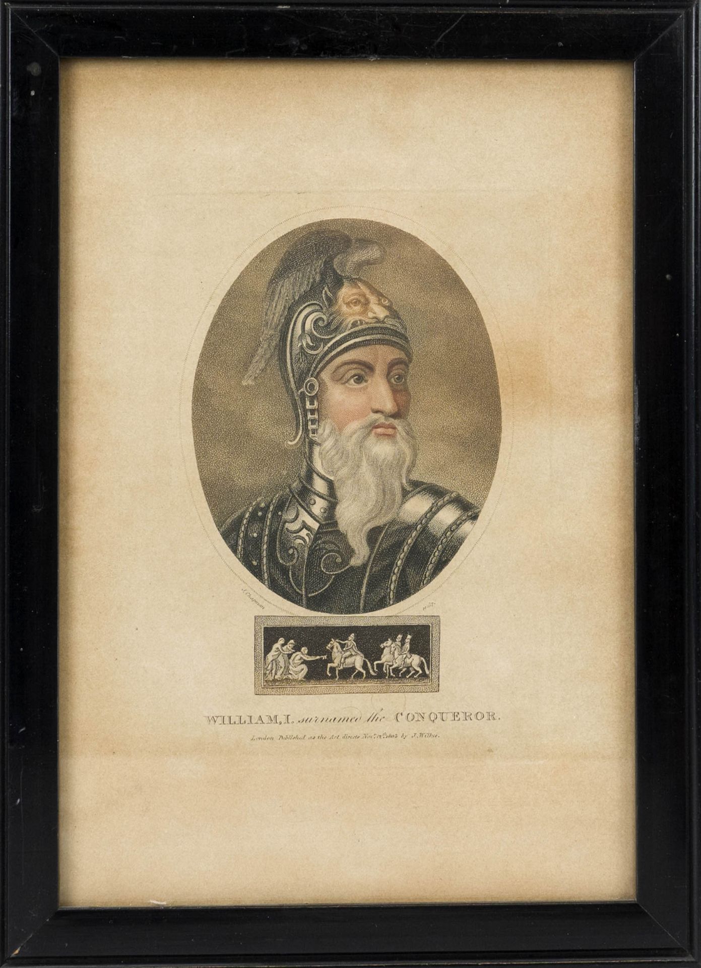 Series of 6 portraits of English kings, colored stipple engravings by John Chapman (ca.1770-ca.1823) - Image 3 of 3