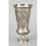 Goblet, German, c. 1900, maker's mark Karl Kurz, Kesselstadt, silver 800/000, round, domed stand,