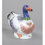 Duck, Meissen, after 1973, 1st choice, design Johann Joachim Kaendler 1751, model no. 77158 (old